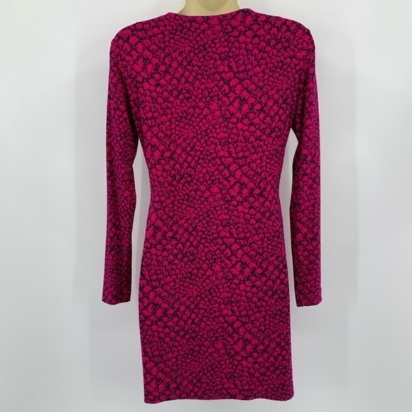 DVF Diane von Furstenberg Reina Dotted Snake tunic dress pink python new 0 - Picture 3 of 5